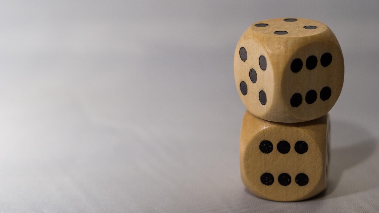 Dice, macro, game — "Discover the Joy of Building Plastic Models"