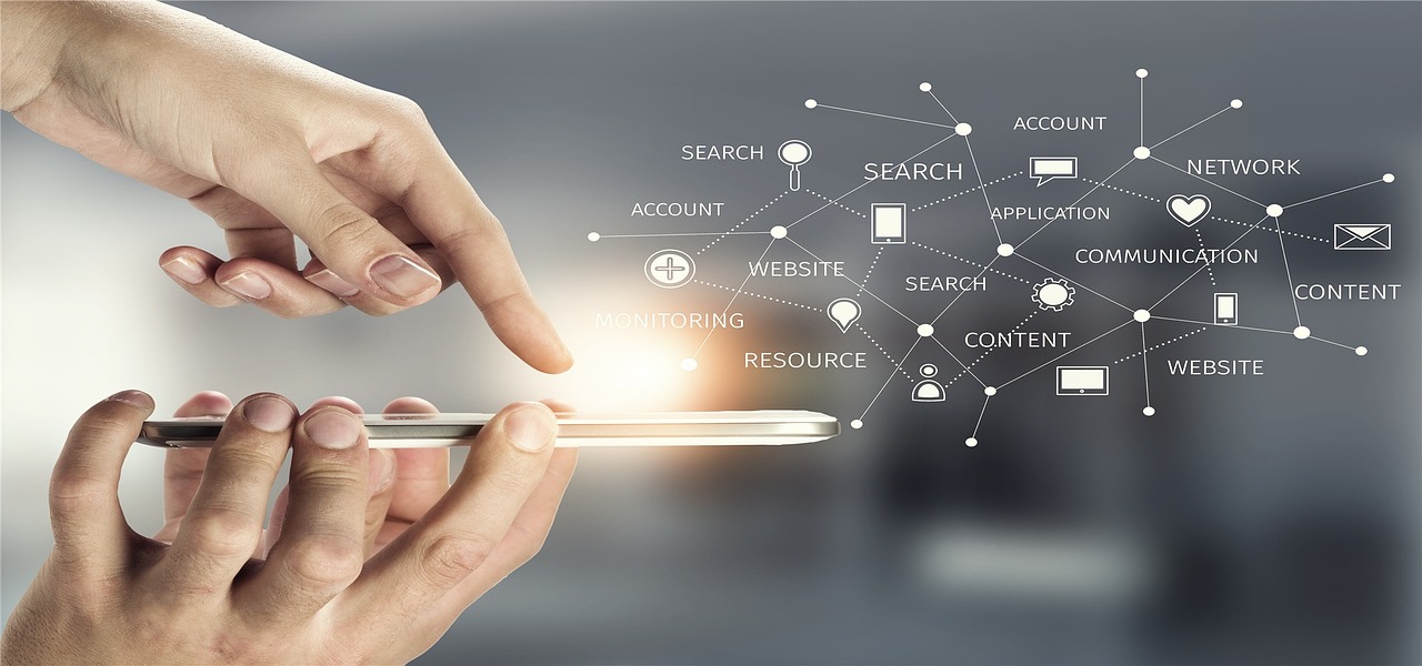 Hand, business, technology — Modern Solutions Offered by Web Design Agencies in Southampton